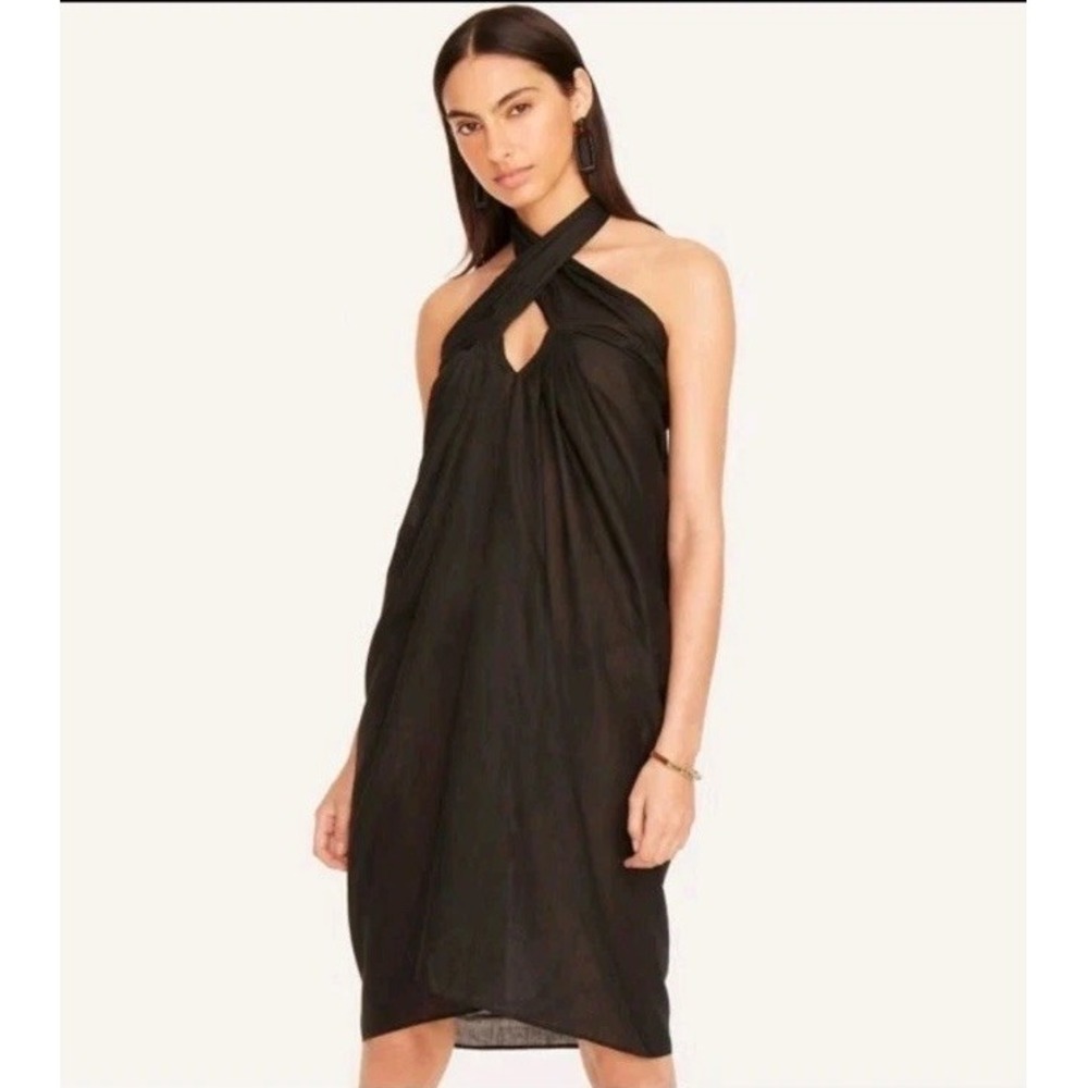 J.Crew Women Black Convertible Beach Sarong Skirt Cotton ‎ Size XS